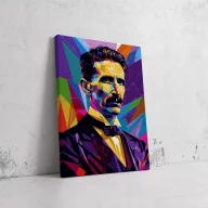 Nikola Tesla Géniusza - Pop Art Vászonkép