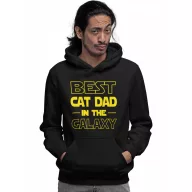 Best cat dad in the galaxy - Unisex Kapucnis Pulóver