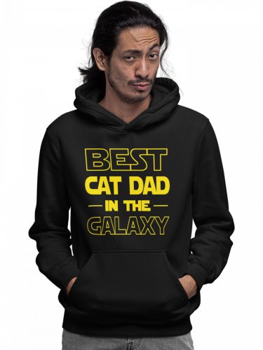 Best cat dad in the galaxy - Unisex Kapucnis Pulóver