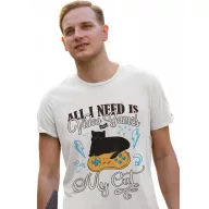 All I need is Video Games and my Cat - Férfi Póló