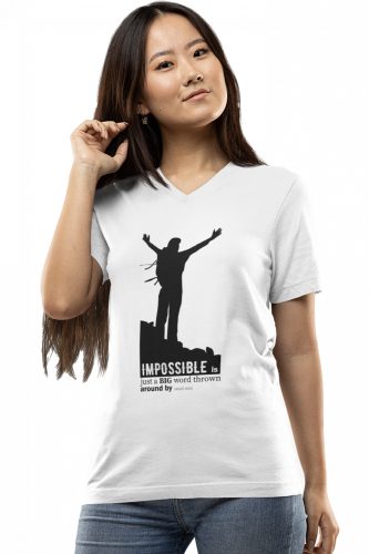 A lehetetlen csak egy szó - Női V-Nyakú Póló