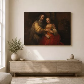 Rembrandt van Rijn - A zsidó menyasszony vászonkép
