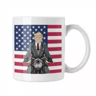 Motoros Donald Trump - Fehér Bögre