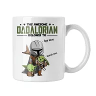   This Awesome Dadalorian Belongs to Me (Apa és gyerekek nevével - Személyre szabható - Fehér Bögre