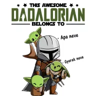   This Awesome Dadalorian Belongs to Me (Apa és gyerekek nevével - Személyre szabható - Fehér Bögre