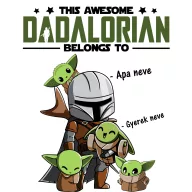   This Awesome Dadalorian Belongs to Me (Apa és gyerekek nevével - Személyre szabható - Fehér Bögre