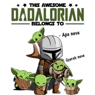   This Awesome Dadalorian Belongs to Me (Apa és gyerekek nevével - Személyre szabható - Fehér Bögre