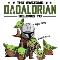   This Awesome Dadalorian Belongs to Me (Apa és gyerekek nevével - Személyre szabható - Fehér Bögre
