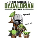 This Awesome Dadalorian Belongs to Me (Apa és gyerekek nevével - Személyre szabható - Fehér Bögre
