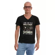 I'm brother and gamer - Férfi V Nyakú Póló