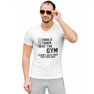Single Taken at the GYM - Férfi V Nyakú Póló
