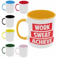 Work Sweat Achieve - Színes Bögre