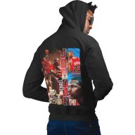 Michael Jordan Collage NBA Kapucnis Pulóver