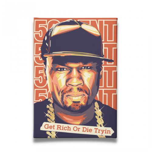 50 Cent Get Rich - Vászonkép