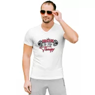 Iron is my Therapy - Férfi V Nyakú Póló