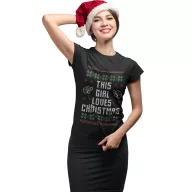 Ez a csajszi imádja a karácsonyt - Női Póló