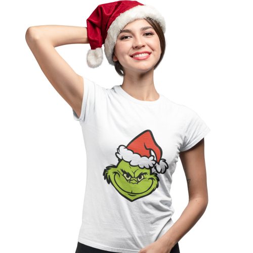 Mikulás Sapkás Grincs - Karácsonyi Női Póló