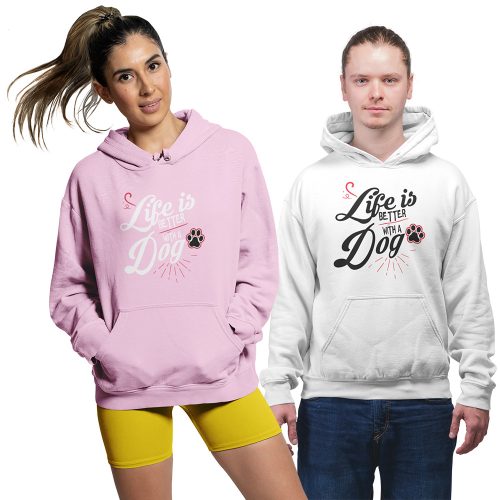 Life is better with dogs - Unisex Pulóver