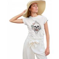 Virágos koponya - Női Póló