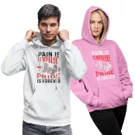   Pain is temporary, pride is forever - GYM Fitness Unisex Kapucnis Pulóver