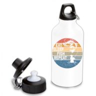 Eat Sleep Fish Repeat - Fémkulacs