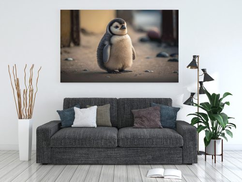 Ai Generált Állatos Vászonkép - Kölyök Pingvin