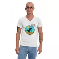 No internet dínó - Férfi V Nyakú Póló