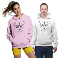 I love dogs - Unisex Kapucnis Pulóver