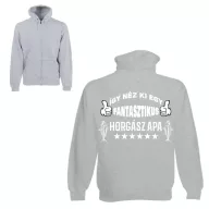   Így néz ki egy fantasztikus horgász apa - Unisex Zipzáros Pulóver