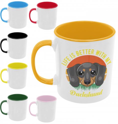 Life is better with my Dachsund - Színes Bögre