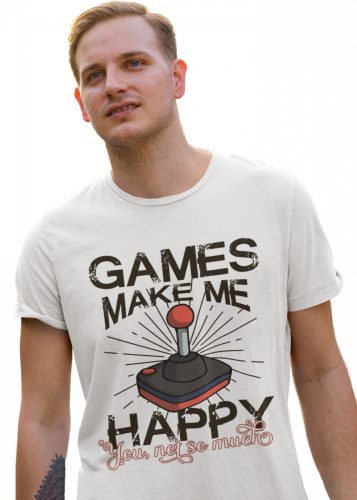 Games make me happy - Férfi Póló