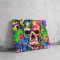 Koponya Vibráló Mintákban - Pop Art Vászonkép
