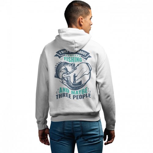 I only care about fishing - Unisex Zipzáros Pulóver