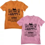 Cats make me happy humans make my head hurt - Férfi Póló