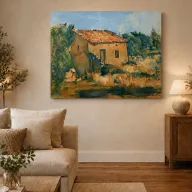   Paul Cézanne - Elhagyatott ház Aix-en-Provence közelében vászonkép