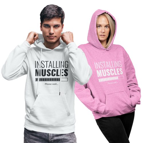 Installing muscles - GYM Fitness Unisex Kapucnis Pulóver