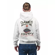 Games make me happy - Unisex Zipzáros Pulóver