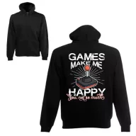 Games make me happy - Unisex Zipzáros Pulóver