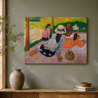Paul Gauguin - A szieszta vászonkép
