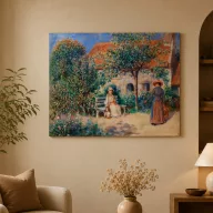   Pierre-Auguste Renoir - Kerti jelenet Bretagne-ban vászonkép