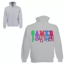 Gamer - Unisex Zipzáros Pulóver