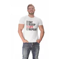 Eat Sleep Lift Repeat - GYM Fitness Férfi Póló