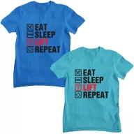Eat Sleep Lift Repeat - GYM Fitness Férfi Póló