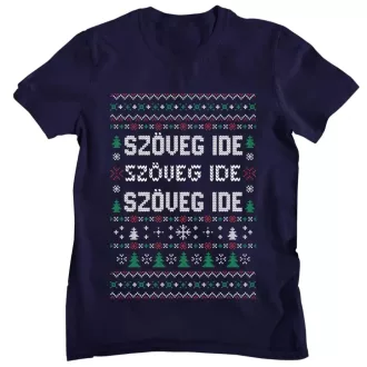 Egyedi szöveges háromsoros minta - Férfi Póló