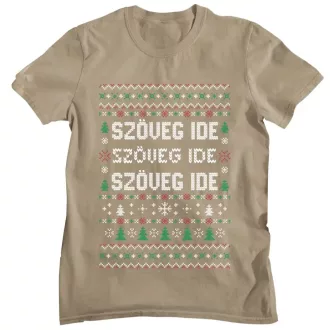 Egyedi szöveges háromsoros minta - Férfi Póló
