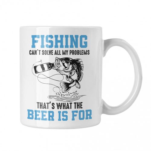 Fishing can't solve all my problem - Fehér Bögre