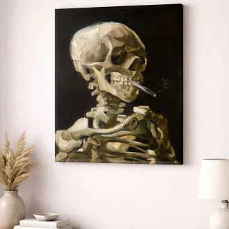 Vincent van Gogh - Koponya égő cigarettával vászonkép