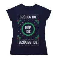 Fényképes, egyedi szöveges magyalos minta - Női Póló
