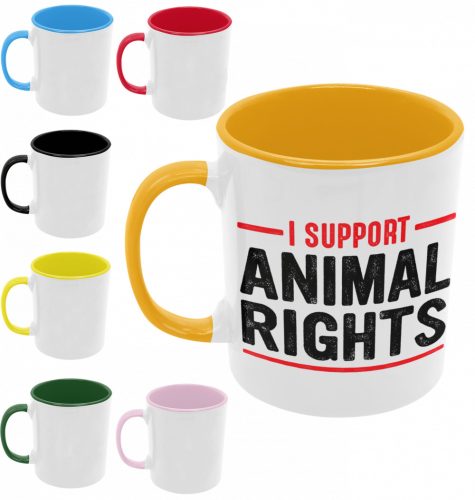 I support animal rights - Színes Bögre