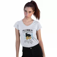 All I need is Video Games and my Cat - Női V-Nyakú Póló